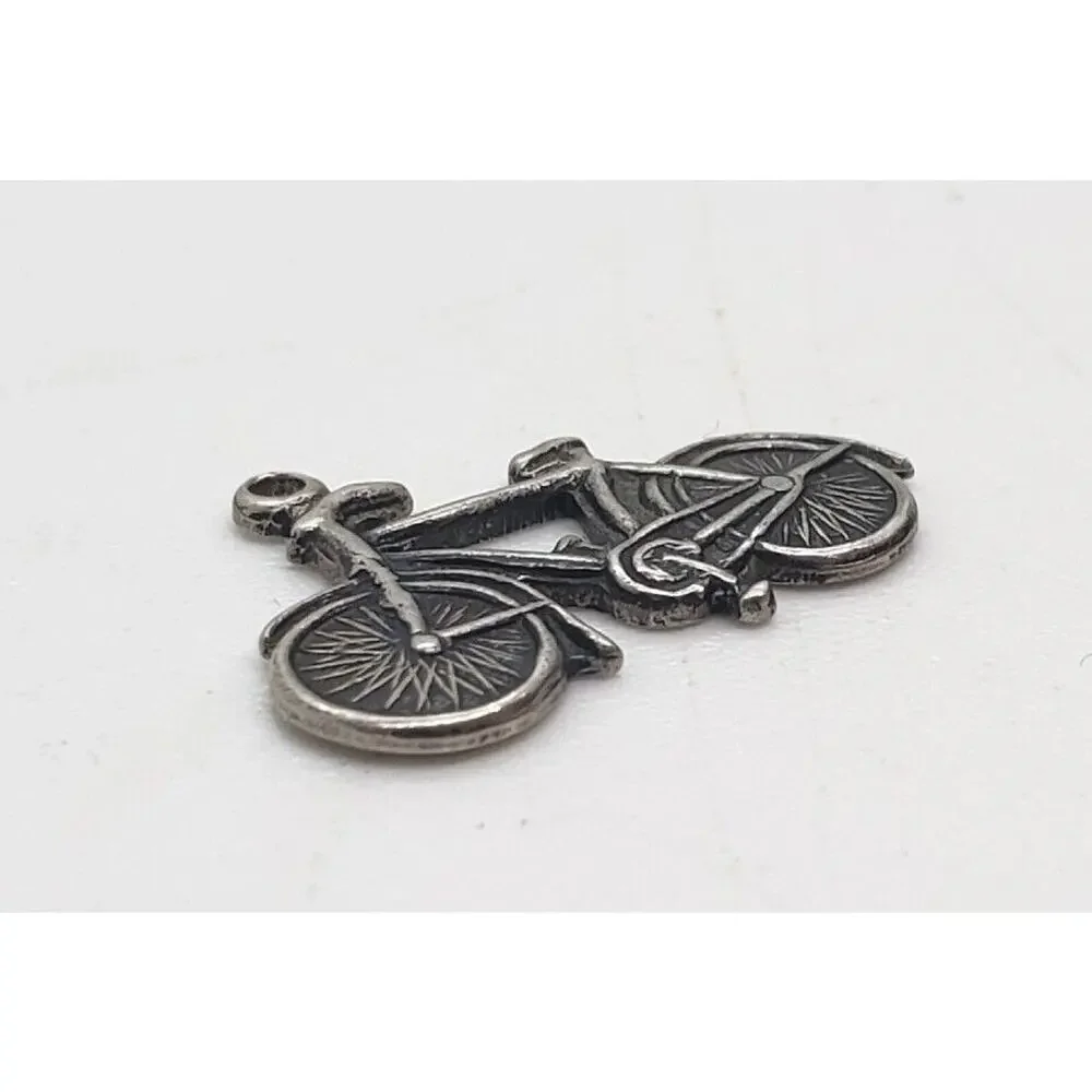 Vintage 925 Silver Charm Bike Bicycle 10 Speed Beach Cruiser KJM Co - Picture 2 of 5